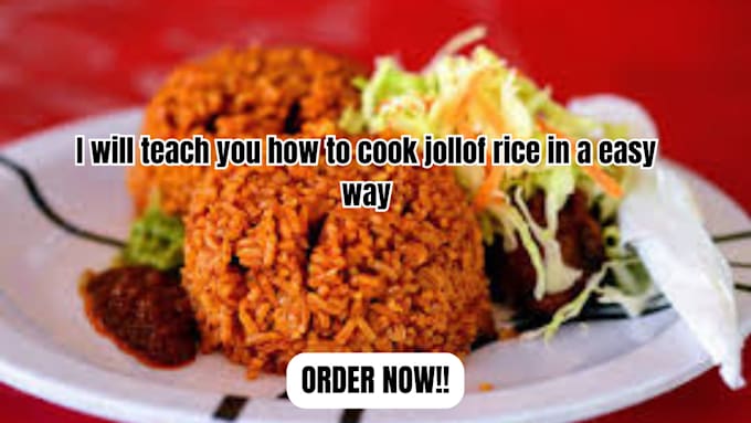 Gig Preview - Teach you how to cook delicious jollof rice