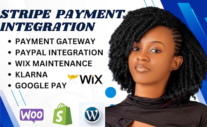 Gig Preview - Integrate payment gateway stripe payment paypal payment on your wix website