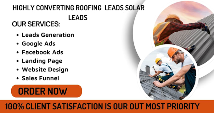 Gig Preview - Generate roofing leads solar leads leads generation roofing leads generation