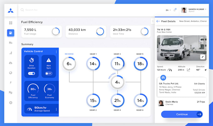 Gig Preview - Build vehicle logging app, fleet management app, logistic app, eld software