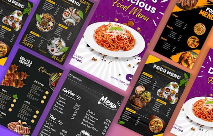 Gig Preview - Do restaurant menu or food menu design, digital menu in 24hours