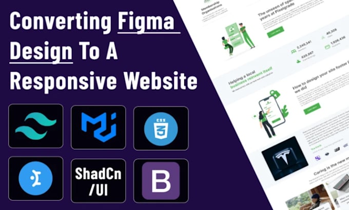 Gig Preview - Convert figma to HTML, figma to react, figma to tailwind css, figma to webflow