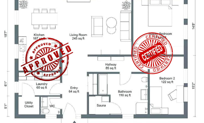 Gig Preview - Stamp architectural drawing and mep