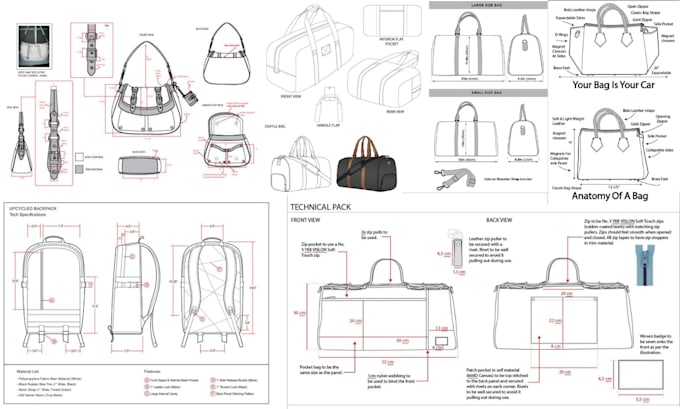 Gig Preview - Do 3d nft bag, 3d backpack, handbag, tote bag, bag pattern with tech pack