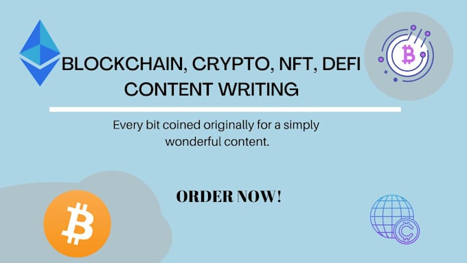 Gig Preview - Write your crypto articles and blockchain contents