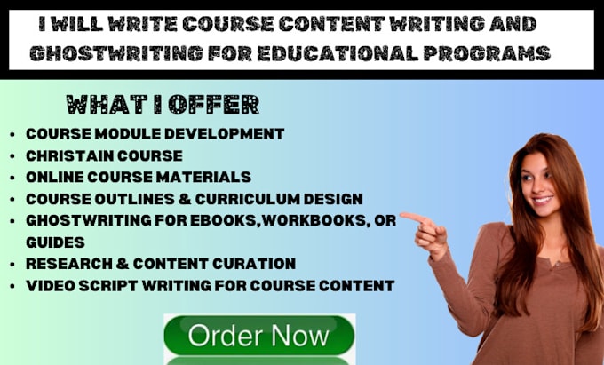 Gig Preview - Do christian course writing and ghostwriting