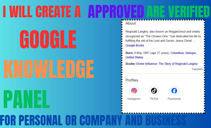 Gig Preview - Create verified google knowledge panel, knowledgepanel for personal or business