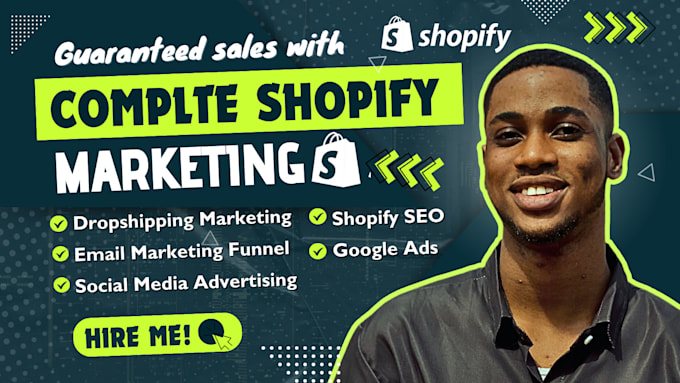 Gig Preview - Promote shopify marketing, dropshipping store manager boost shopify sales funnel