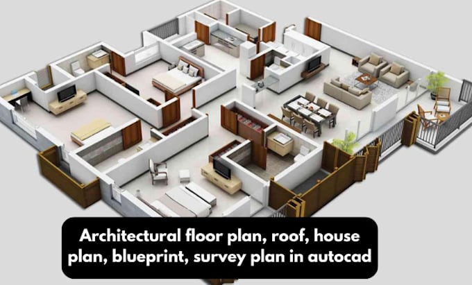 Gig Preview - Do architectural floor plan, roof, house plan, blueprint, survey plan in autocad