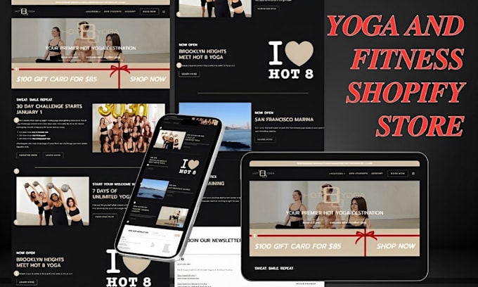 Gig Preview - Design yoga shopify store fitness store yoga accessories store fitness website