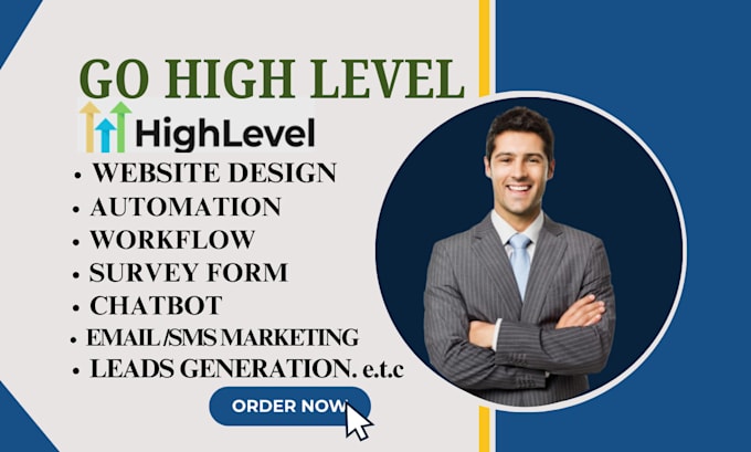 Gig Preview - Set up go high level workflows automation gohighlevel form ghl sales funnel