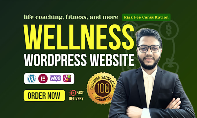 Gig Preview - Create wellness, fitness or life coaching website in wordpress