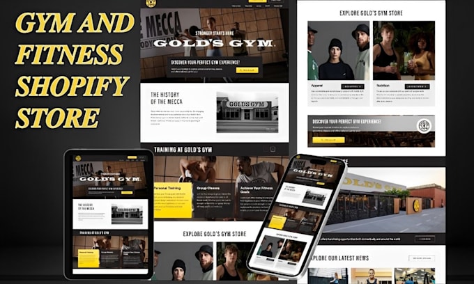 Gig Preview - Design gym shopify website gym accessories store fitness shopify store