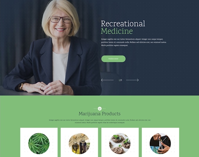 Gig Preview - Redesign medical marijuana dispensary website design