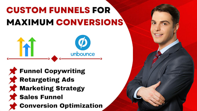 Gig Preview - Do sales funnel copy, build retargeting funnels for conversions on unbounce, ghl