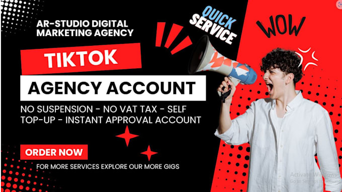 Bestseller - help with your tiktok agency account, tiktok ad account full upgraded dashboard