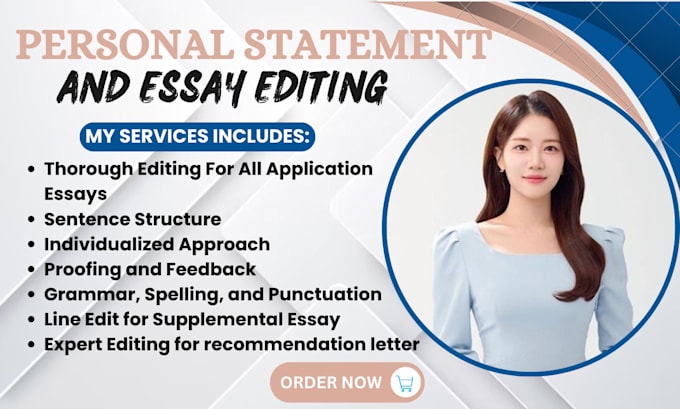 Gig Preview - Edit your college application essay, eras personal statement, university essay