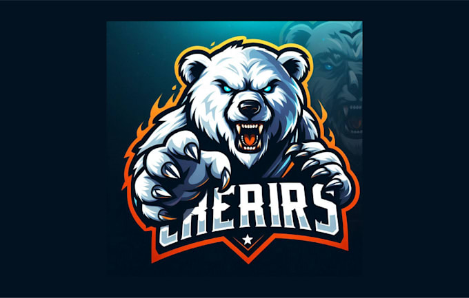 Gig Preview - Make a unique polar bear esport mascot logo with vector file