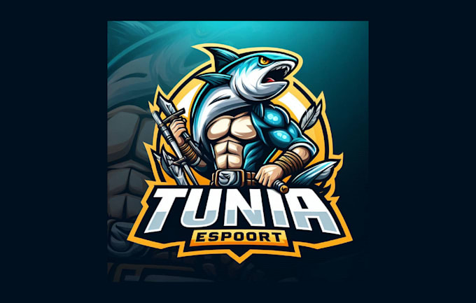 Gig Preview - Design a creative tuna esport mascot logo for your business