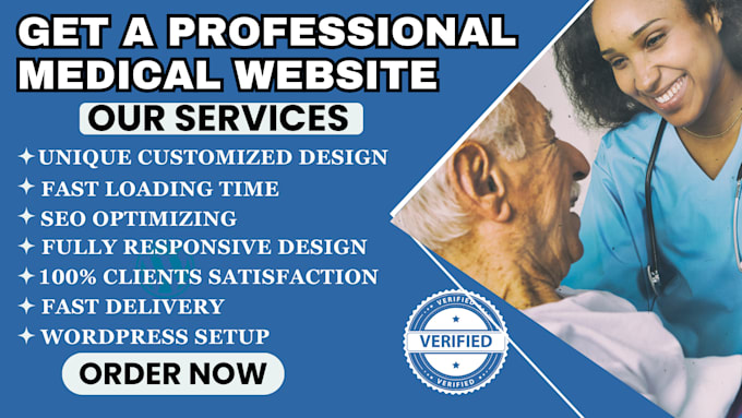 Gig Preview - Design medical website life coach doctor dentist  weight loss  clinic website