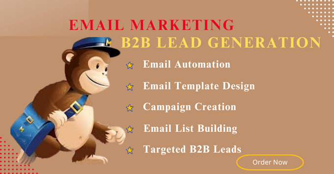 Gig Preview - Do setup mailchimp email marketing for your industry,b2b lead generation for you