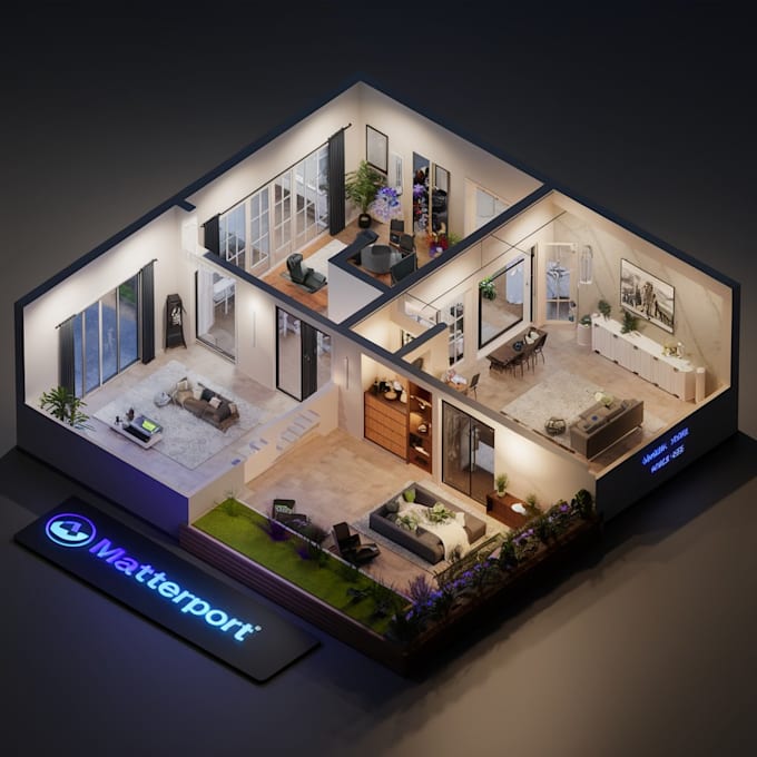 Gig Preview - Create 3d matterport floor plans and walkthroughs for interior, exterior videos