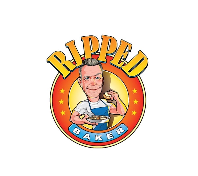 Gig Preview - Make bakery and ripped fitness logo