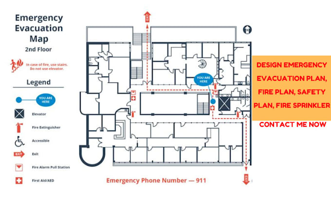 Gig Preview - Design emergency evacuation plan, fire plan, safety plan, fire sprinkler