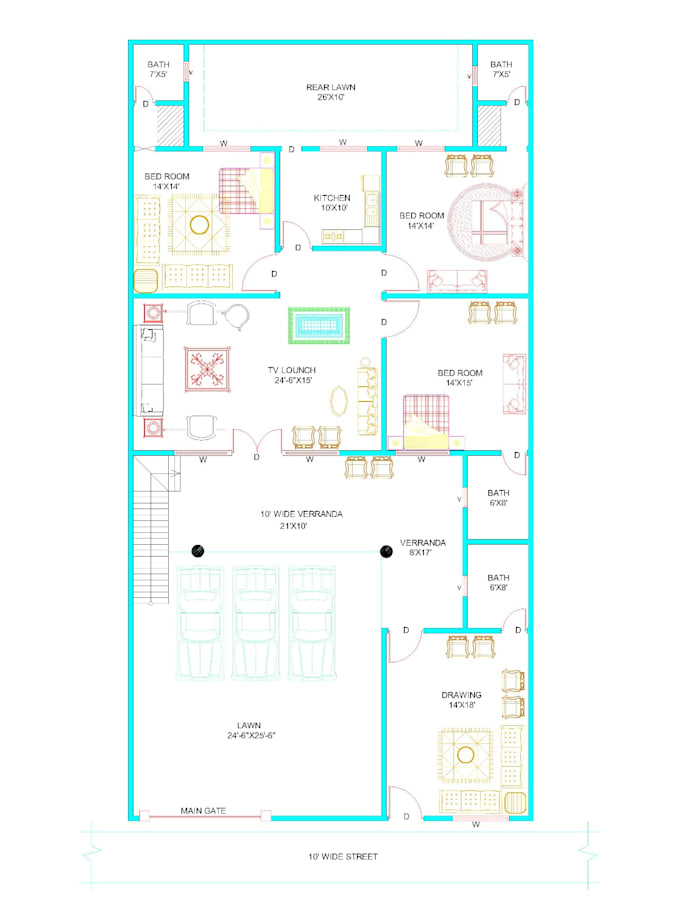 Gig Preview - Draw 2d floor plan and redraw floor plan