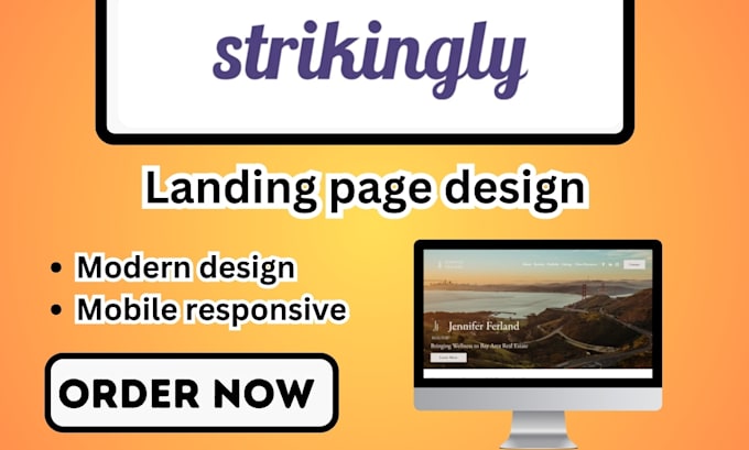 Gig Preview - Strikingly website design strikingly website, strikingly redesign, strikingly