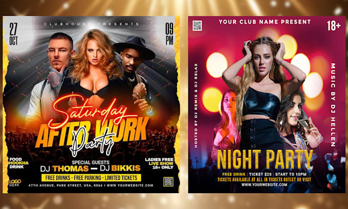 Gig Preview - Do halloween, christmas, new year, birthday and nightclub flyer design