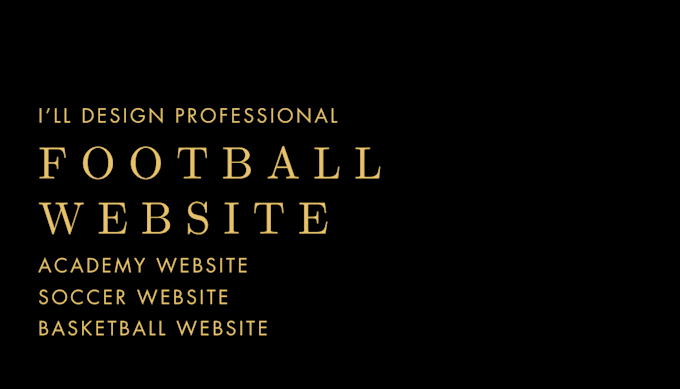 Gig Preview - Soccer academy website football website football academy website