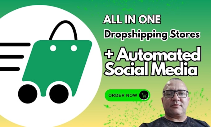 Bestseller - create an automated dropshipping store with social media tools, 1 year hosting