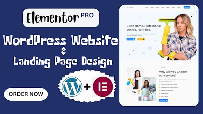 Gig Preview - Create and design wordpress landing page using elementor pro