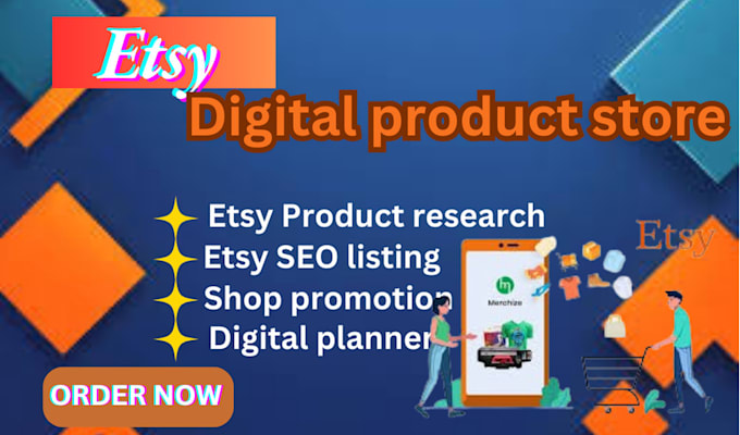 Gig Preview - Setup esty digital product store, esty product SEO listing and esty product