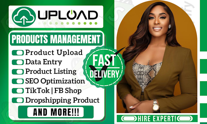 Gig Preview - Do bulk shopify product upload shopify product listing tiktok product upload