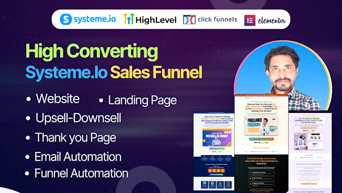 Gig Preview - Design high converting sales funnels and landing pages