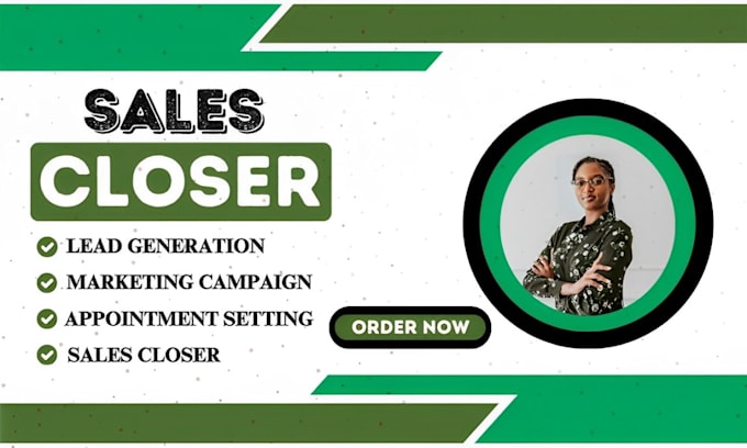 Gig Preview - Be your sales representative b2b leads salesperson sales closer lead generation