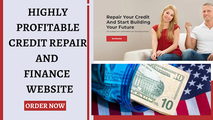 Gig Preview - Design credit repair website landing page finance website credit score