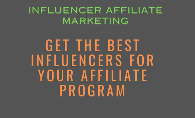 Gig Preview - Do instagram influencer recruitment affiliate marking  influencer marketing