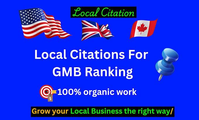 Gig Preview - Manually local citation building, local business listing for gmb ranking