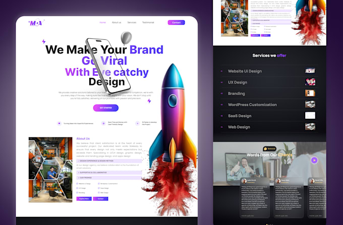 Gig Preview - Do figma landing page, figma website, app design, website mockup in 24h