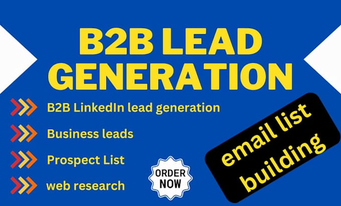 Bestseller - do b2b lead generation, linkedin, facebook and email list building