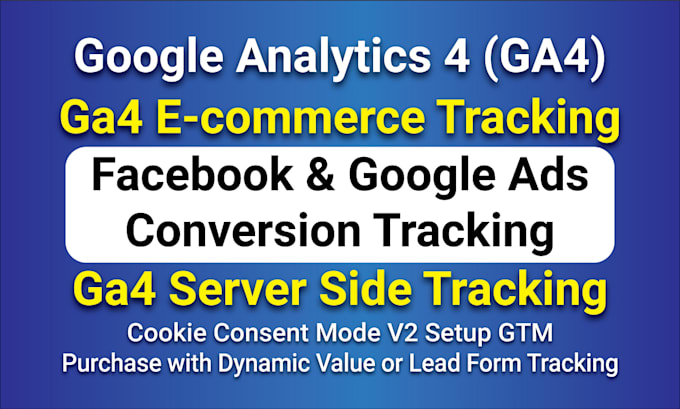 Gig Preview - Setup facebook conversion API, ga4 ecommerce server side tracking, fb pixel capi