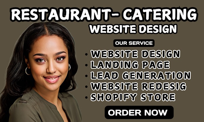 Gig Preview - Design an captivating restaurant website, shopify store, leads generation