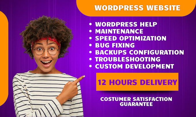 Gig Preview - Professionally manage, fix or custom develop your wordpress