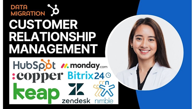 Gig Preview - Migrate data from copper CRM nimble zendesk keap bitrix24 monday CRM to hubspot