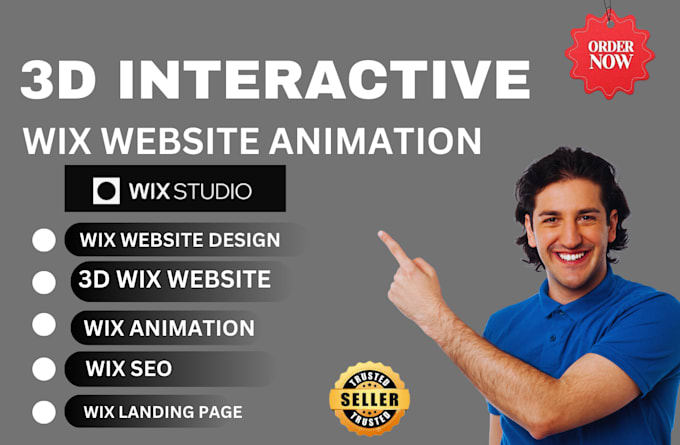 Gig Preview - Create a 3d interactive wix studio website wix website design 3d animation