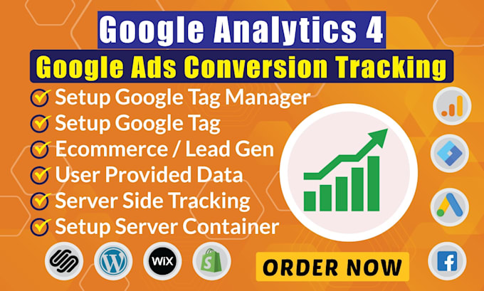 Gig Preview - Set up google analytics 4 and ga4 ecommerce ads conversion tracking via GTM