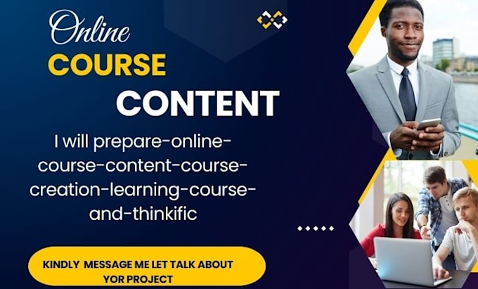 Gig Preview - Prepare online course content, course creation, learning course, and thinkific